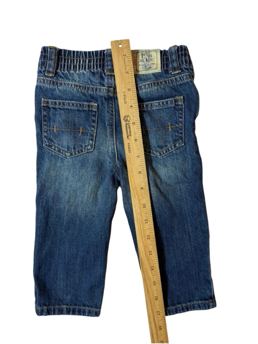 Vintage Polo Ralph Lauren Baby Jeans 12M Y2K Denim Straight Leg Prep